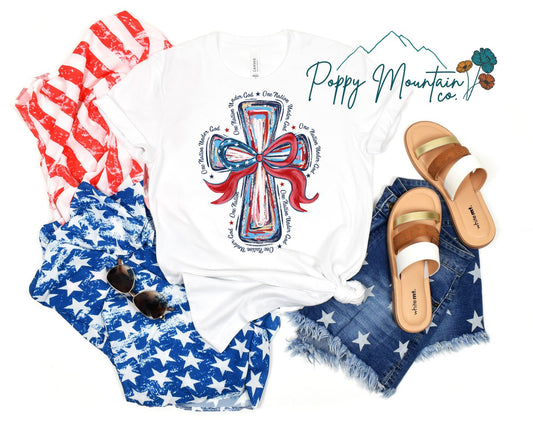 One Nation Under God Cross Tee