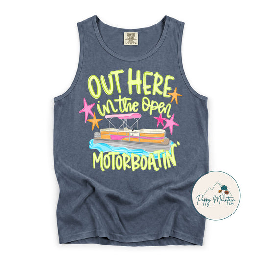 Out Here in the Open MotorBoatin' Tee