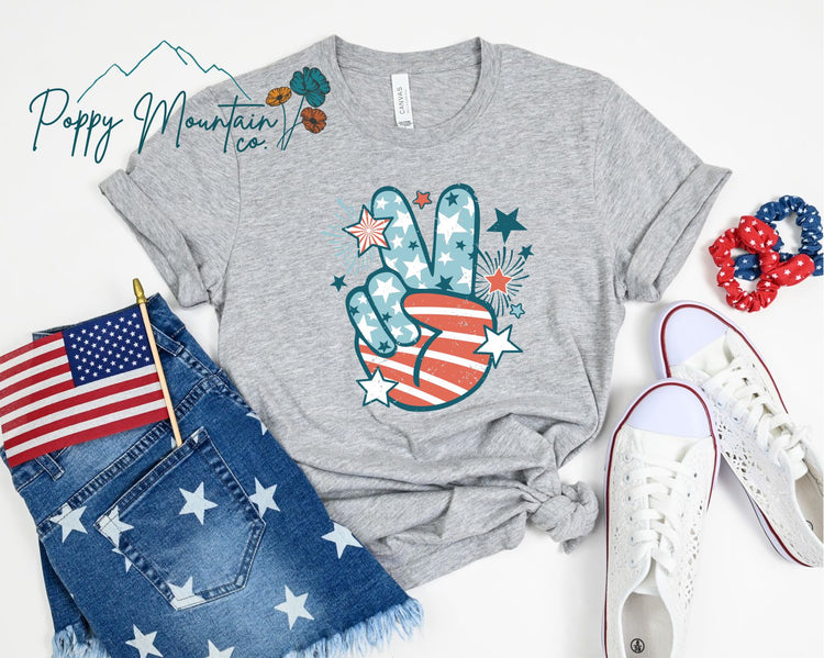 KIDS Patriotic Peace Tee