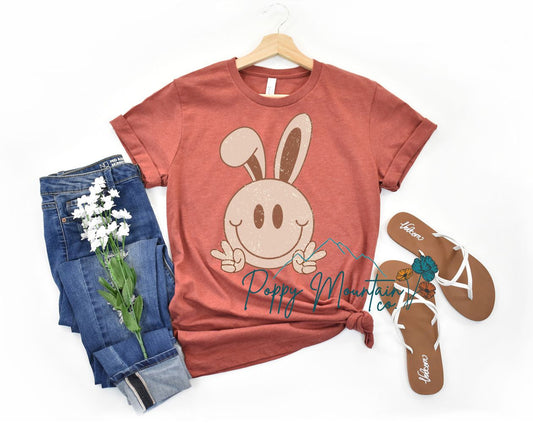 Peace Bunny Smiley Tee