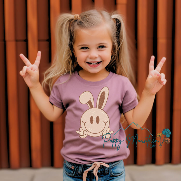 KIDS Peace Bunny Smiley Tee