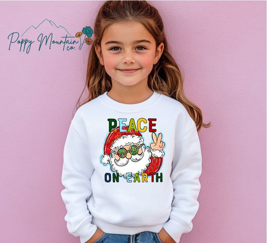 KIDS Peace on Earth Santa Tee