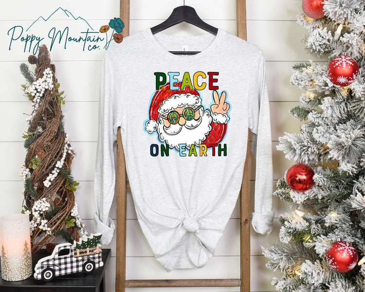 Peace on Earth Santa Tee