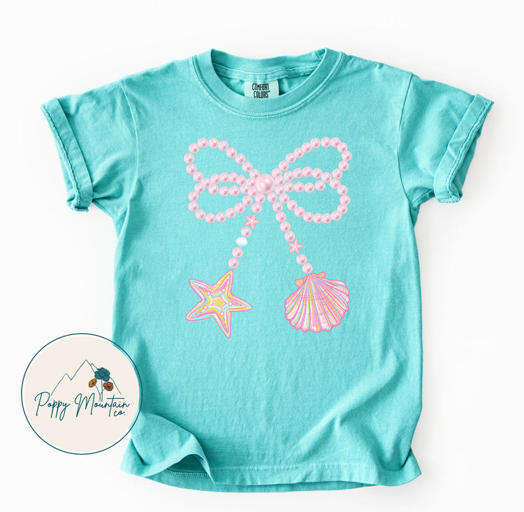 KIDS Pearl Shell Bow Tee