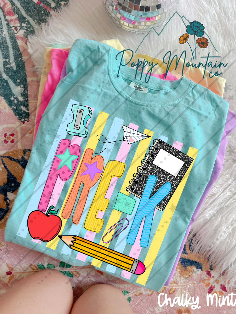 KIDS Colorful Stripes School Grade Tee