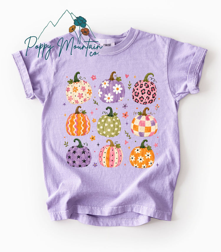 KIDS Preppy Pumpkin Collage Tee