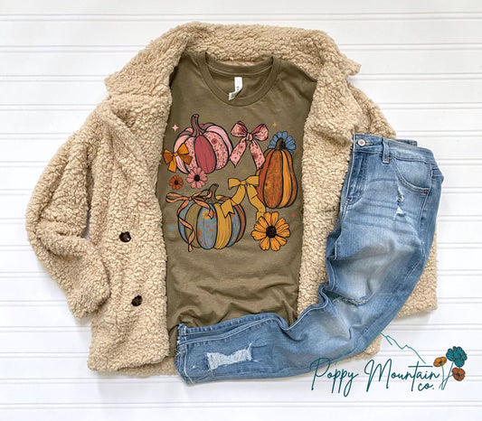 Pumpkins & Bows Tee