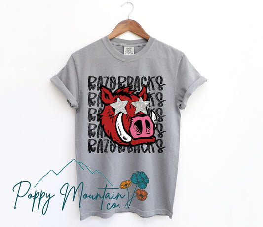 Preppy Razorbacks Tee