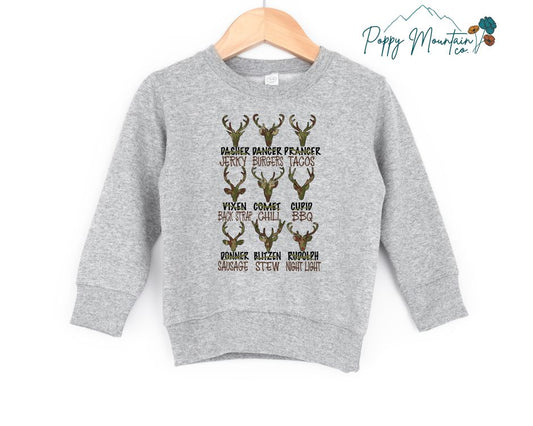 KIDS Reindeer Names Tee