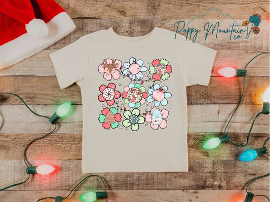 KIDS Retro Floral Ornaments Tee