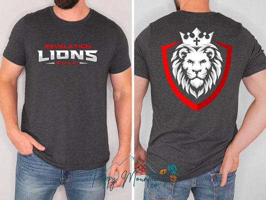 Revelation Lions Front Back Logo Tee