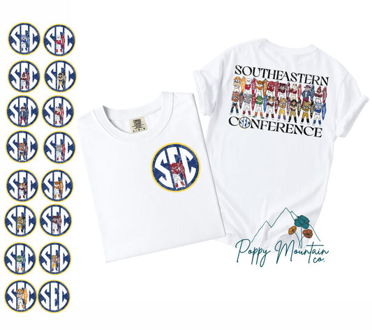 Southeastern Conference Team Pennant Flags Tee