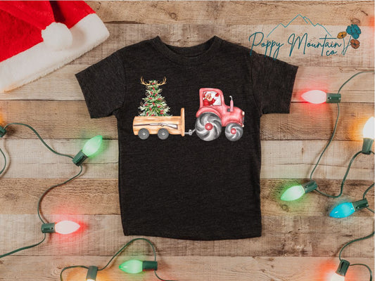 KIDS Santa Tractor Tee