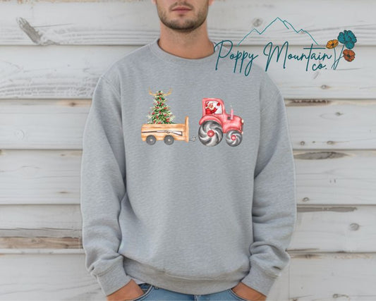 Santa Tractor Tee