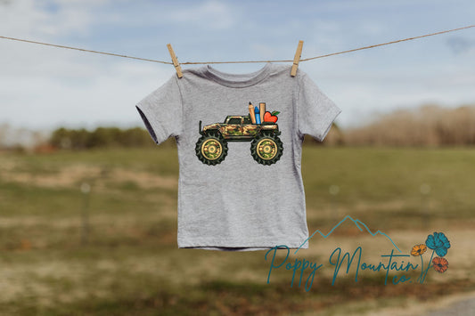 KIDS Monster Truck School Tee
