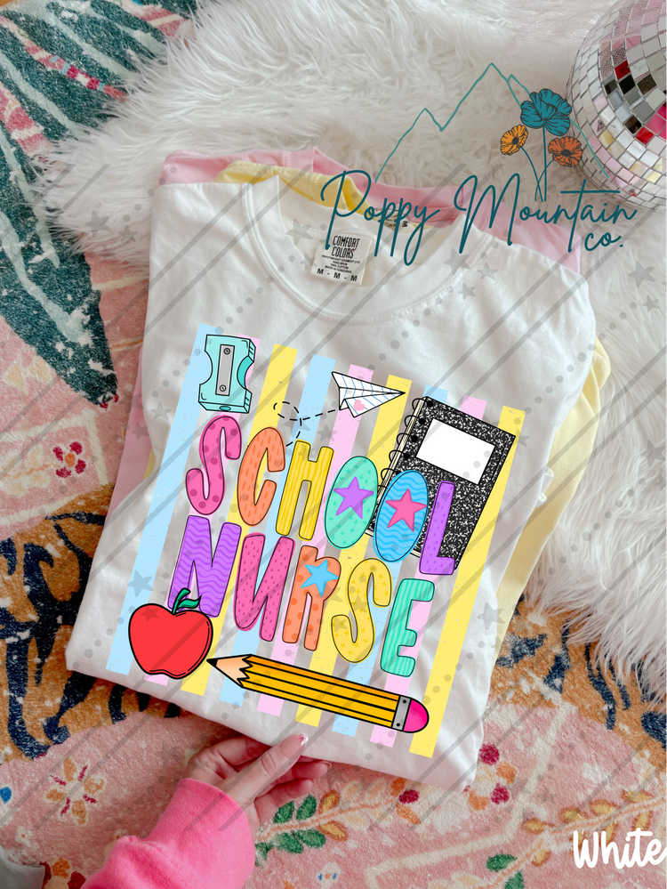 Colorful Stripes School Profession Tee