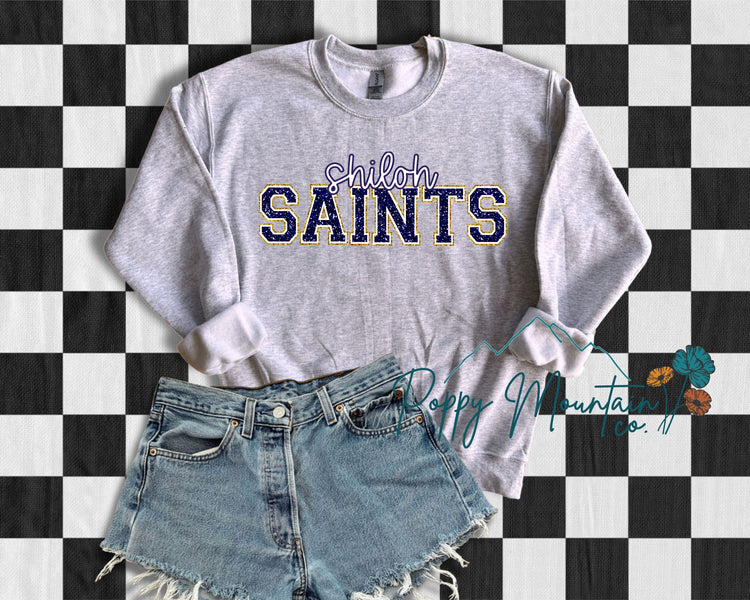 Faux Glitter Shiloh Saints Tee