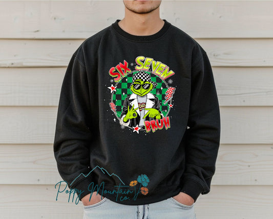 Six Seven Bruh Hip Green Guy Tee