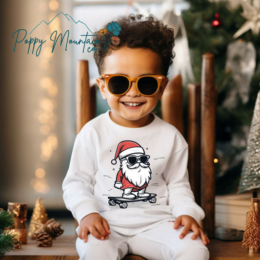 KIDS Skateboard Santa Tee