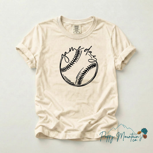 Sketch Baseball Game Day Tee