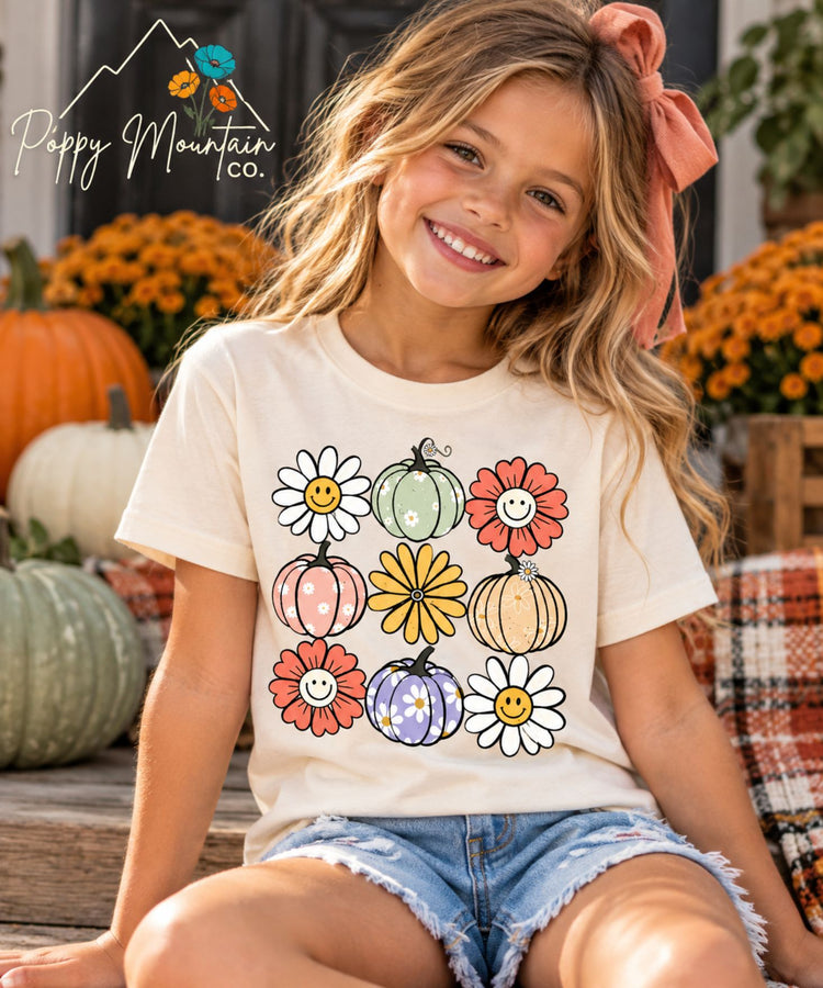 KIDS Smiley Pumpkin Collage Tee