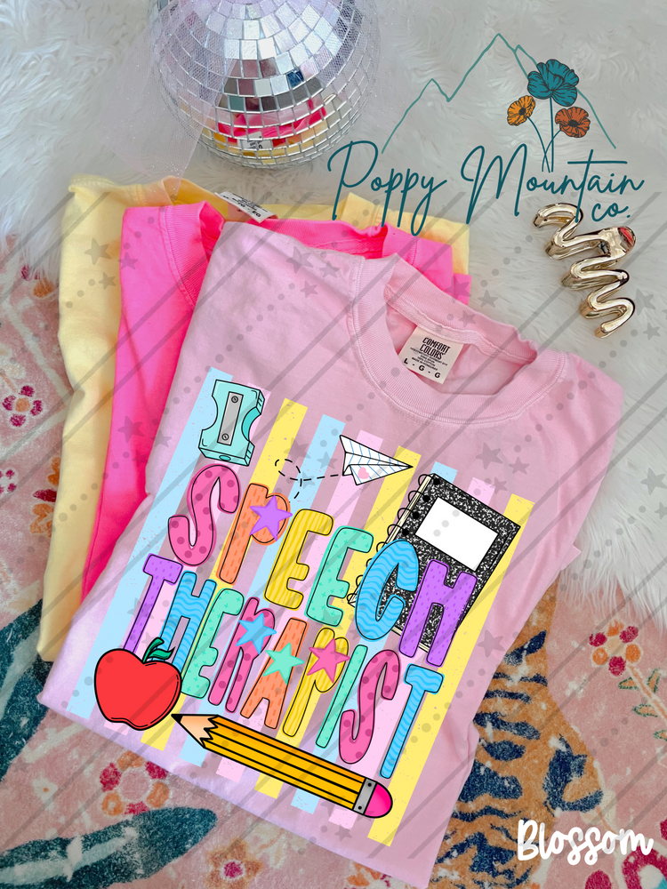 Colorful Stripes School Profession Tee