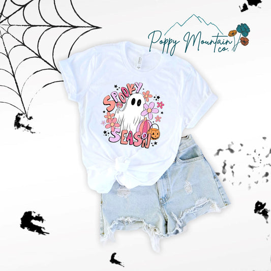 KIDS Spooky Season Floral Ghost Tee