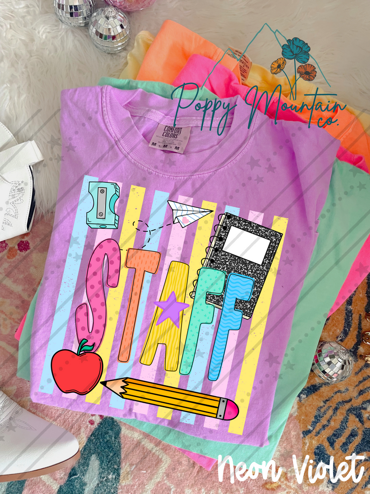 Colorful Stripes School Profession Tee