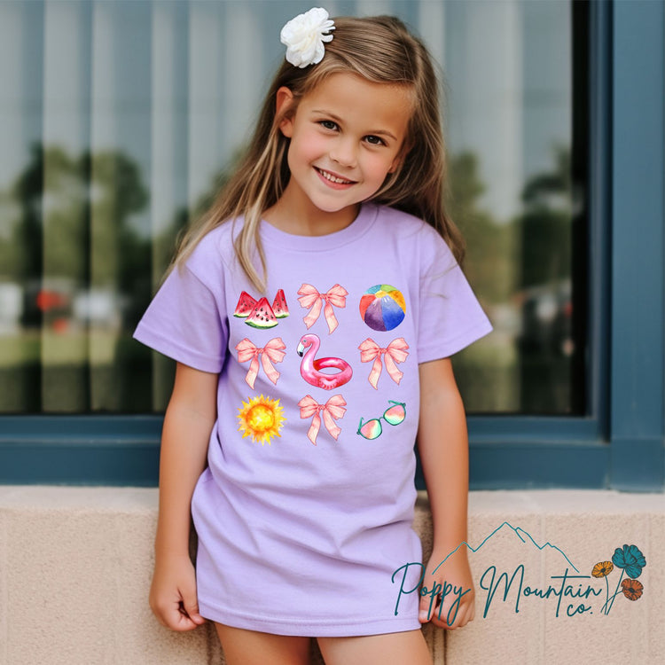 KIDS Summer Bow Collage Tee