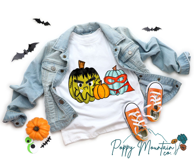 KIDS Superhero Pumpkins Tee