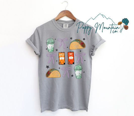 Taco Bell Bows Collage Tee