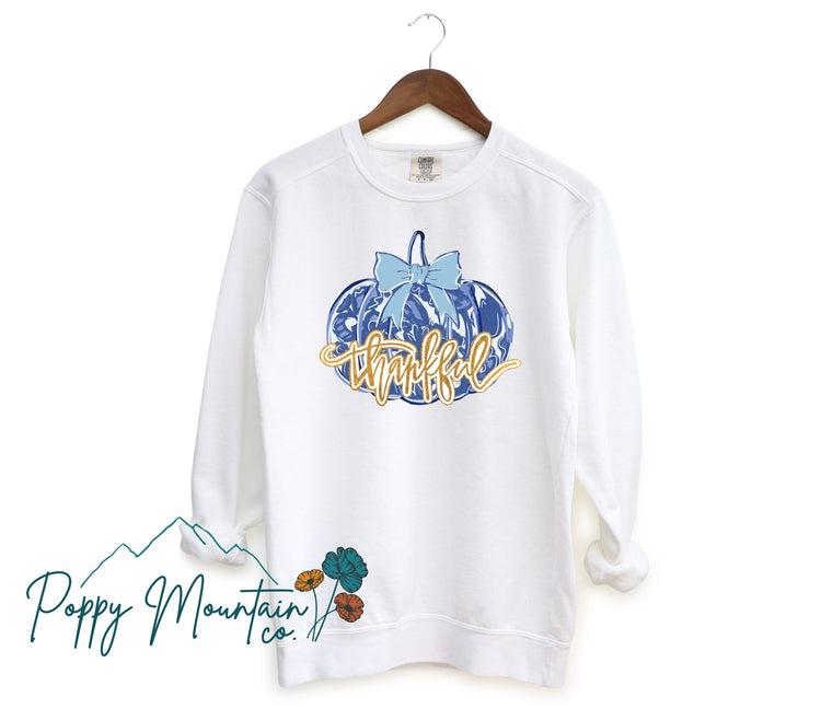 Thankful Blue Pumpkin Tee