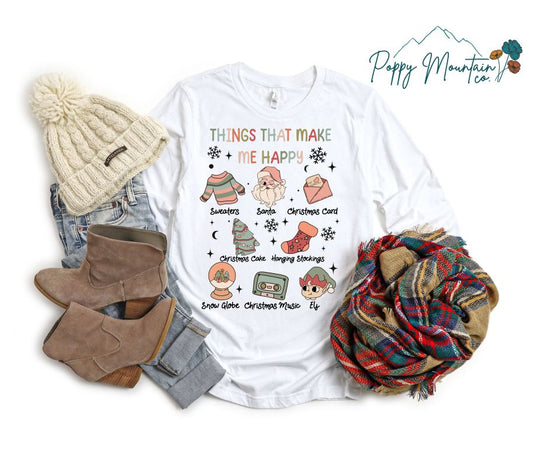 Things That Make Me Happy Christmas Tee