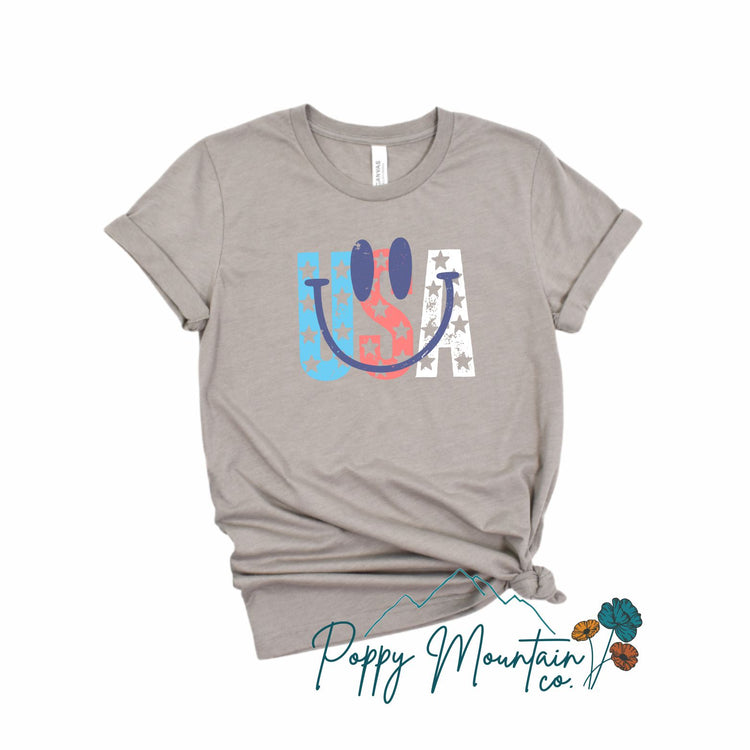 USA Smiley Tee