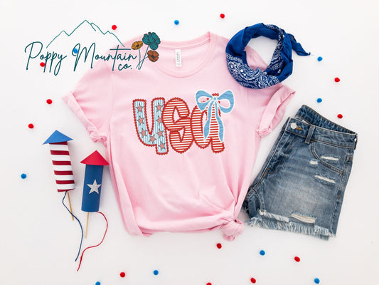 KIDS USA Bow Tee