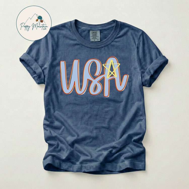 USA Script Tee
