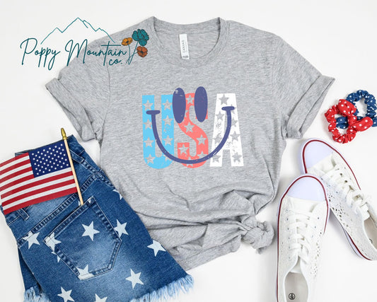USA Smiley Tee