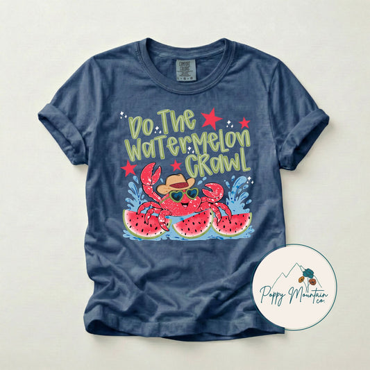 Watermelon Crawl Crab Tee
