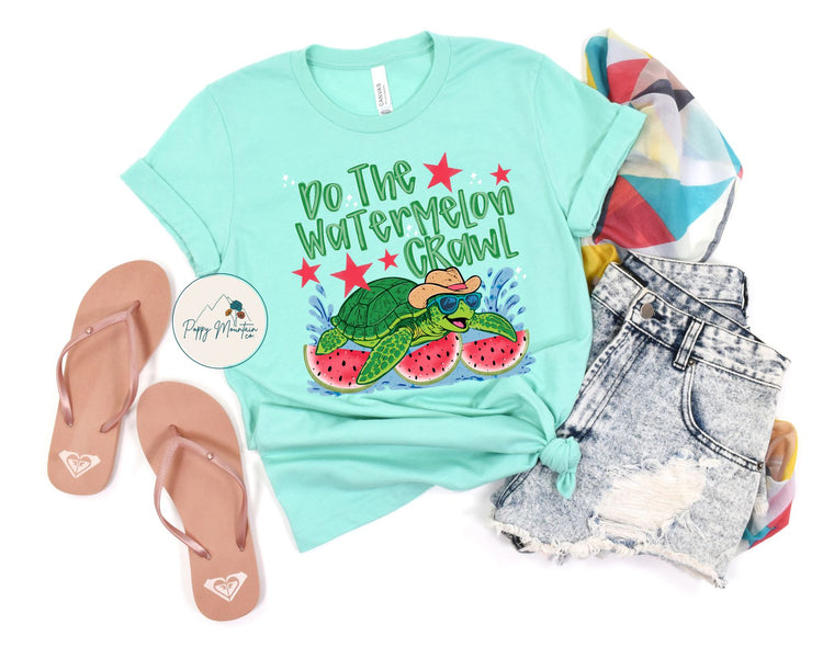 Watermelon Crawl Turtle Tee