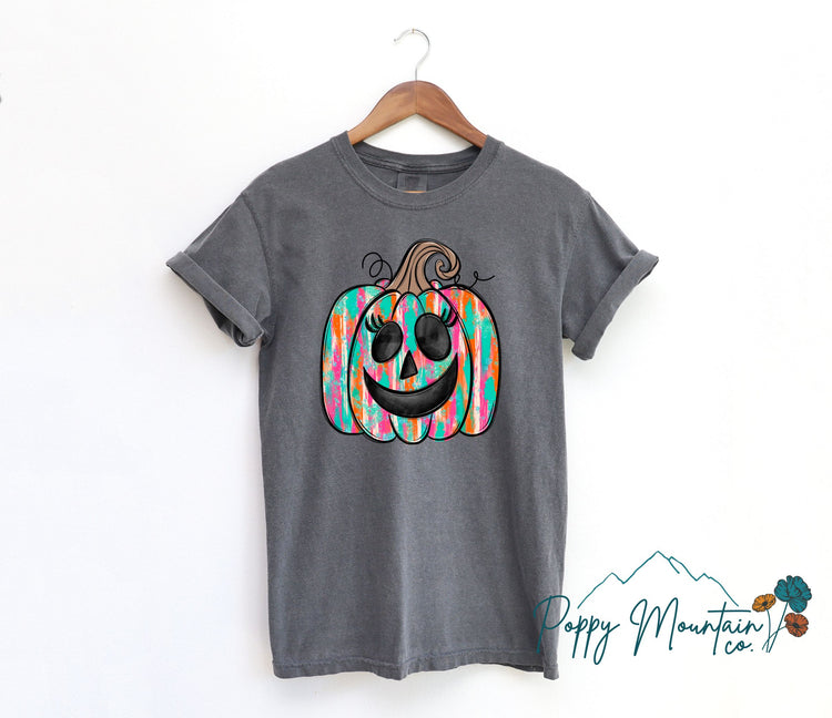 Whimsical Colorful Pumpkin Tee