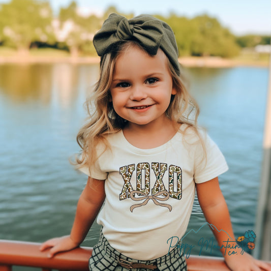 KIDS Camo XOXO Tee