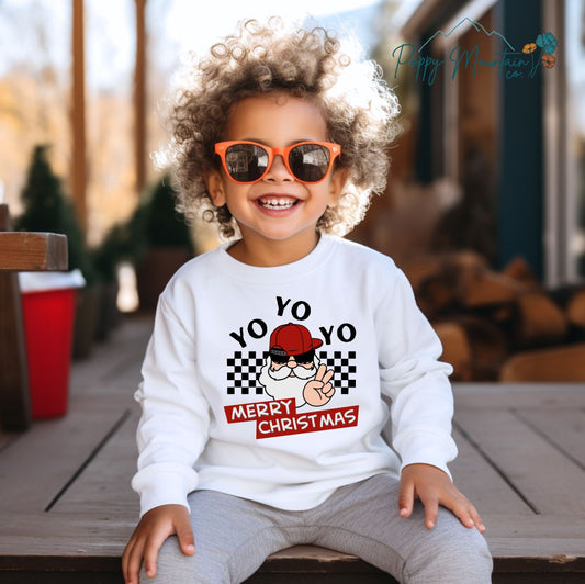 KIDS Yo Yo Yo Merry Christmas Tee